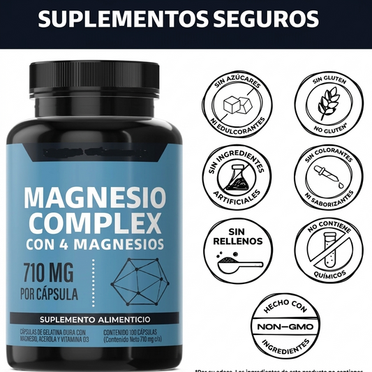 Suplemento Magnesio Complex 60 Capsulas